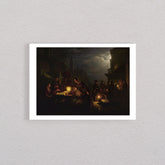 The Candlelit Market, 1856, Petrus Van Schendel, Poster